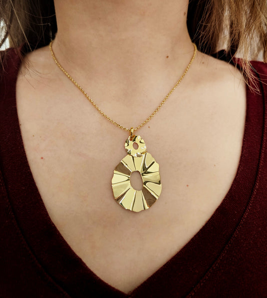 Collana dorata in argento 925
