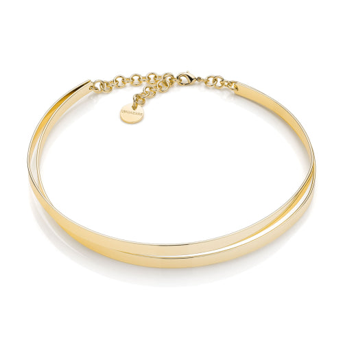 Collana dorata rigida due fili Unoaerre